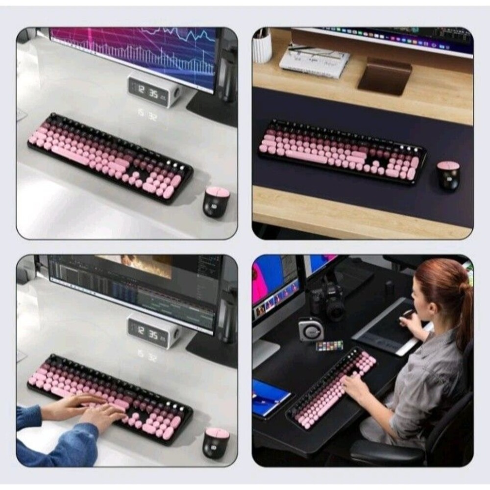 FD 2.4GHz Wireless Keyboard and Mouse Set with Switch Button Full-Size Keyboard - Picture 12 of 12